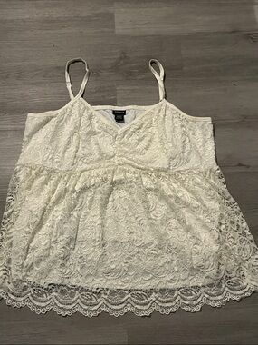 torrid Ivory Lace Spaghetti Strap Camisole
